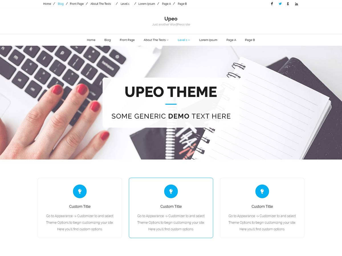 Upeo Blog WordPress Theme