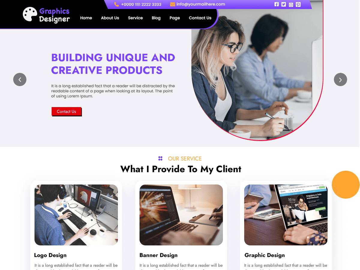 Graphics Designer WordPress Theme