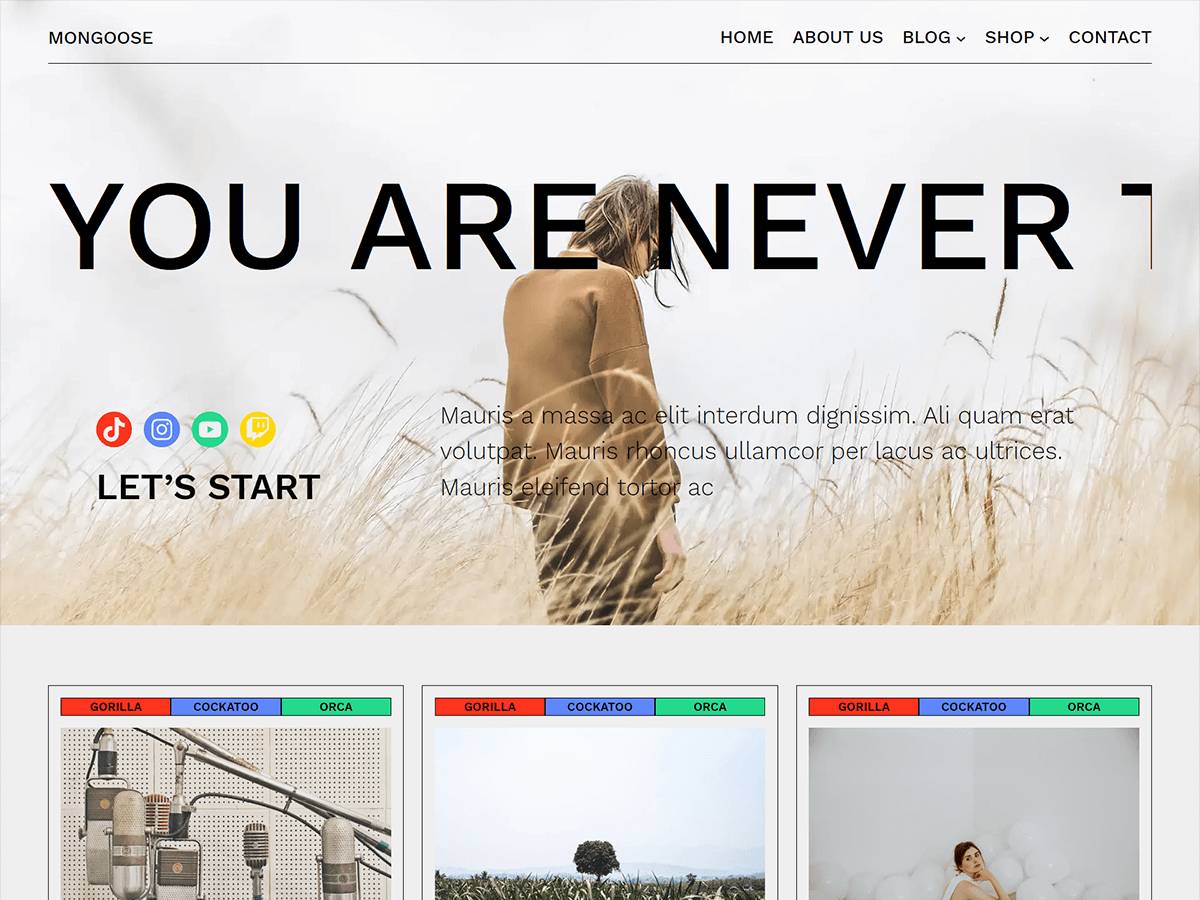 Mongoose WordPress Theme