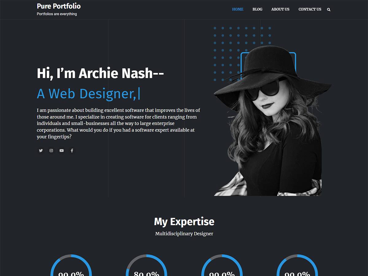 Pure Portfolio WordPress Theme