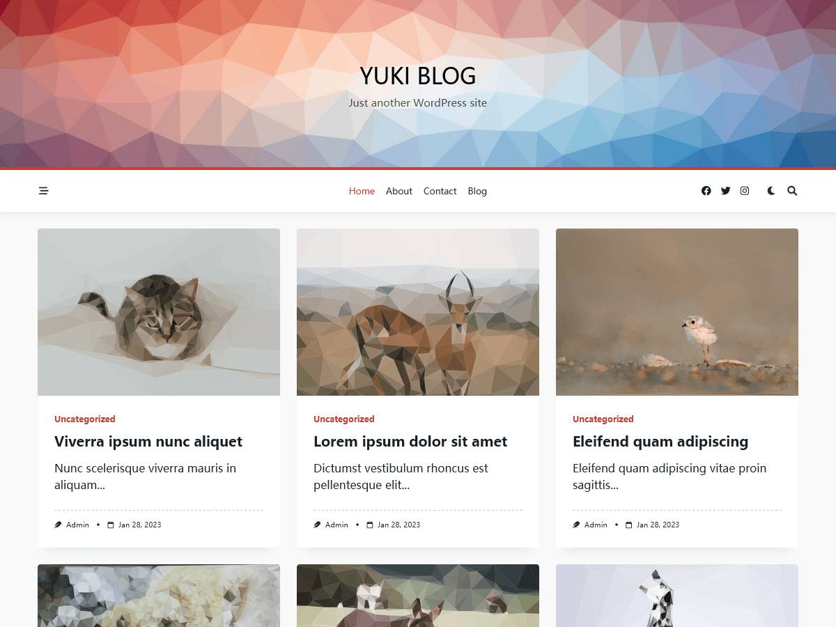Yuki Blogger WordPress Theme