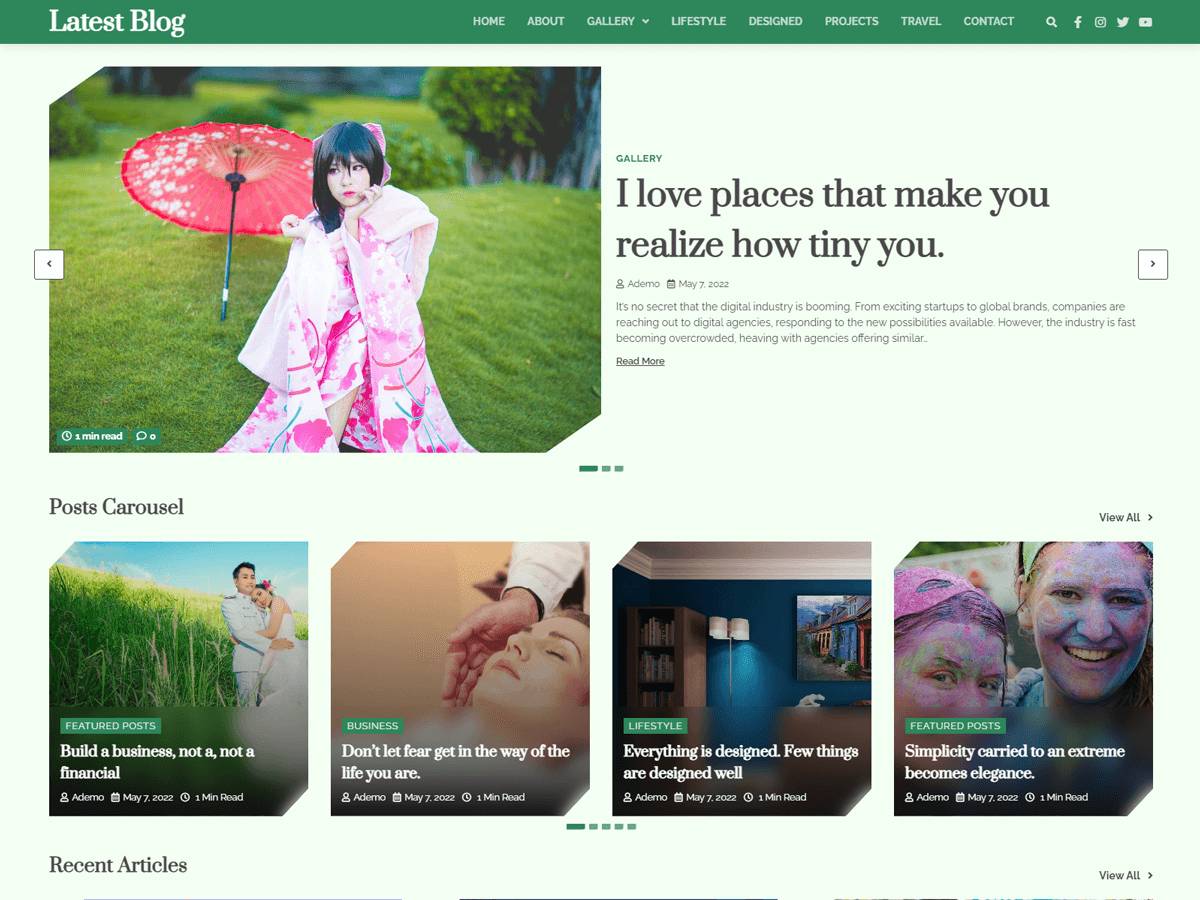 Latest Blog WordPress Theme