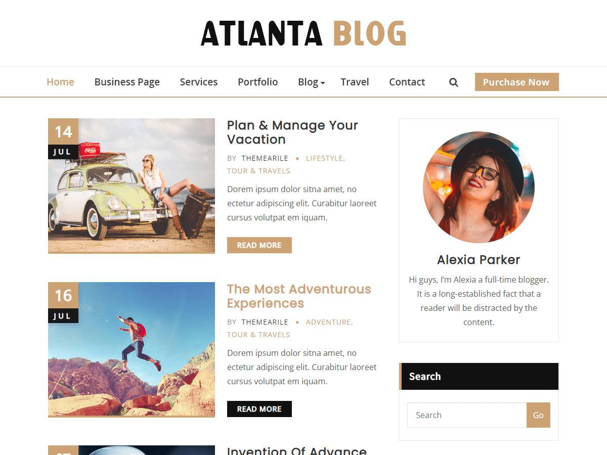 Atlanta Blog WordPress Theme