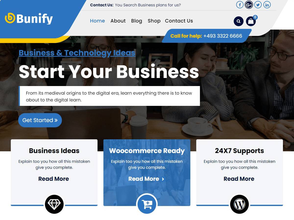 Bunify WordPress Theme