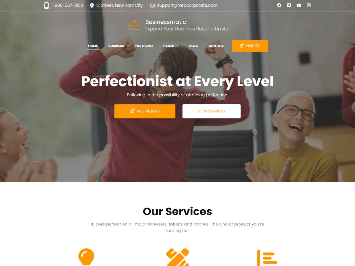 Businessmatic WordPress Theme