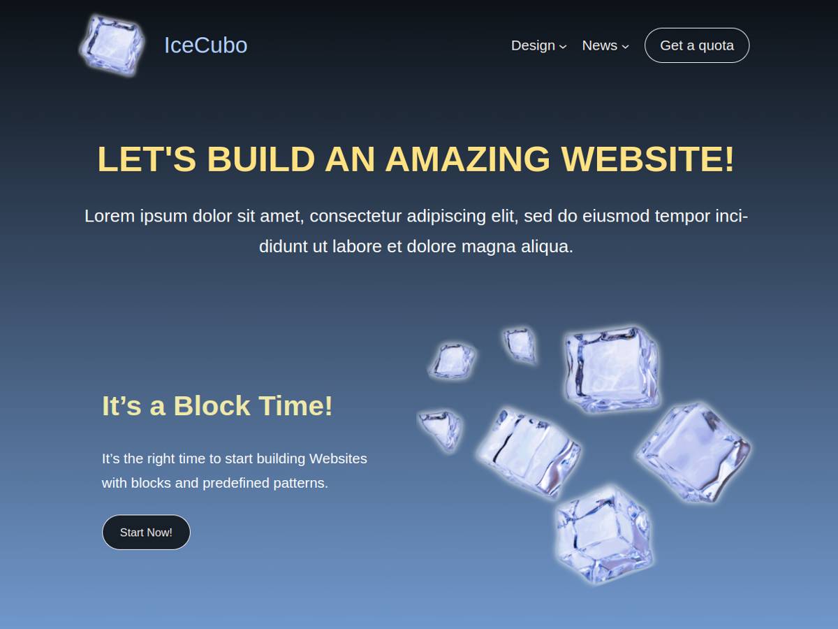 IceCubo WordPress Theme