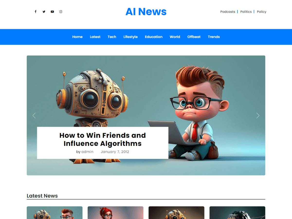 AI News WordPress Theme