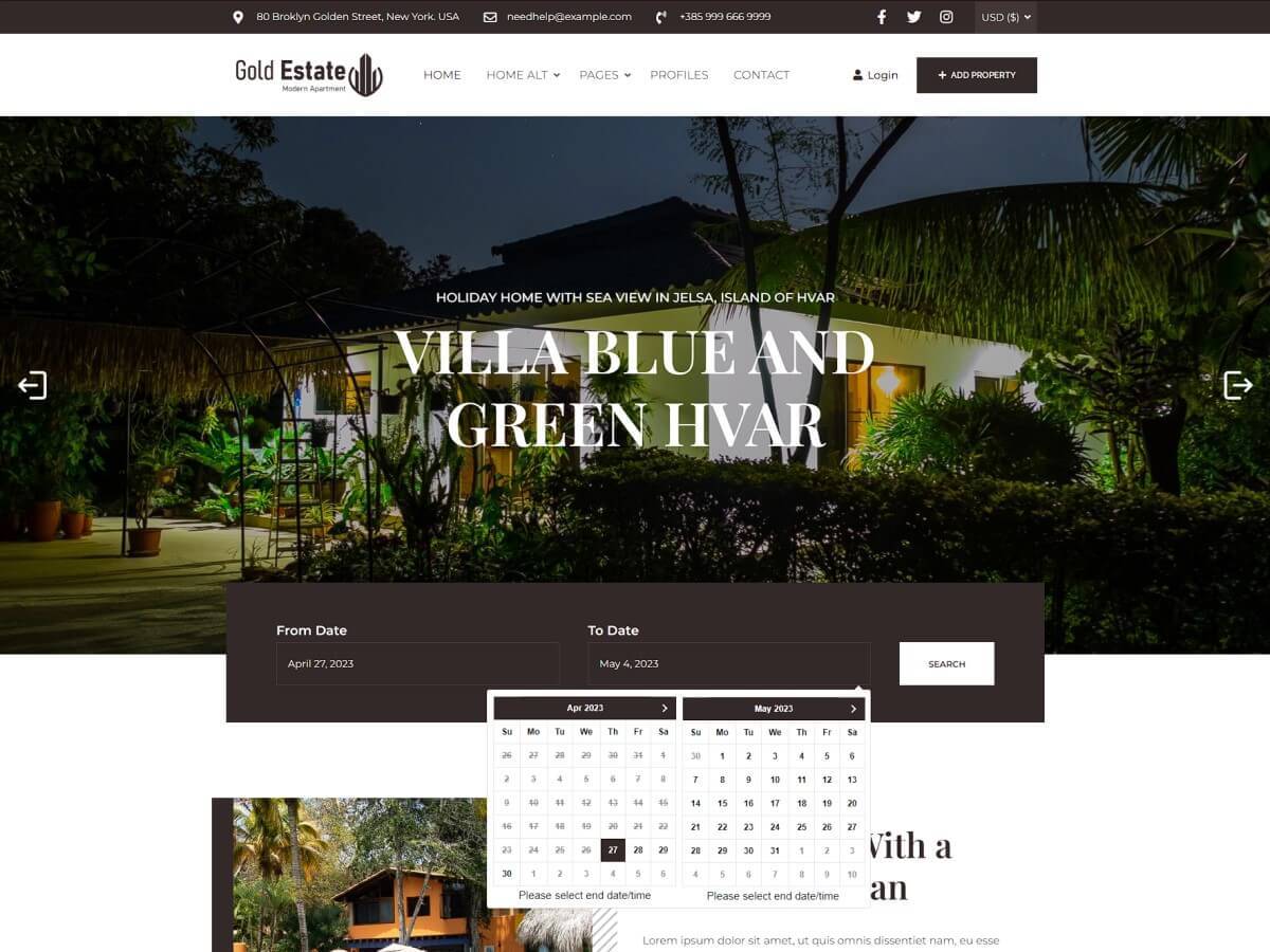 Apartment WordPress Theme