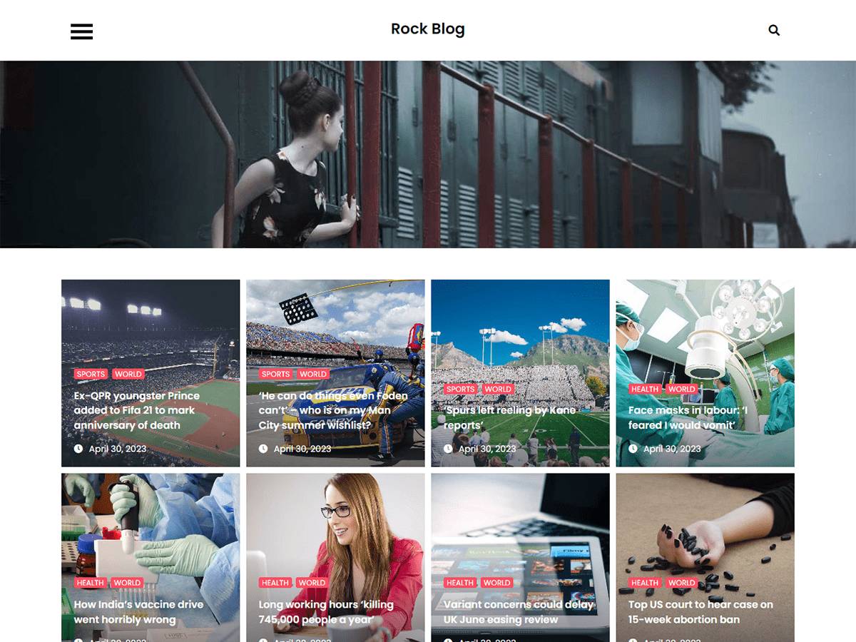Rock Blog WordPress Theme