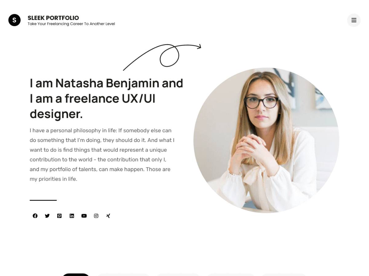 Sleek Portfolio WordPress Theme