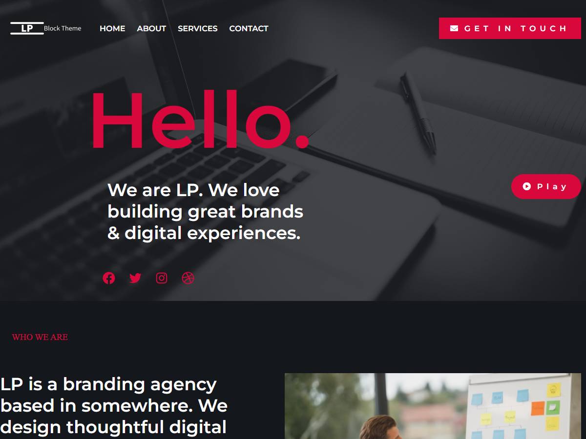 Landing Page Block WordPress Theme