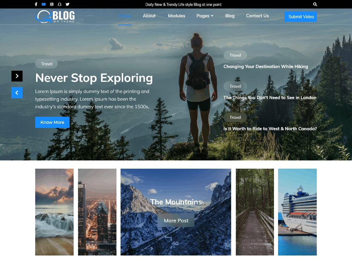 Lifestyle Blogger WordPress Theme