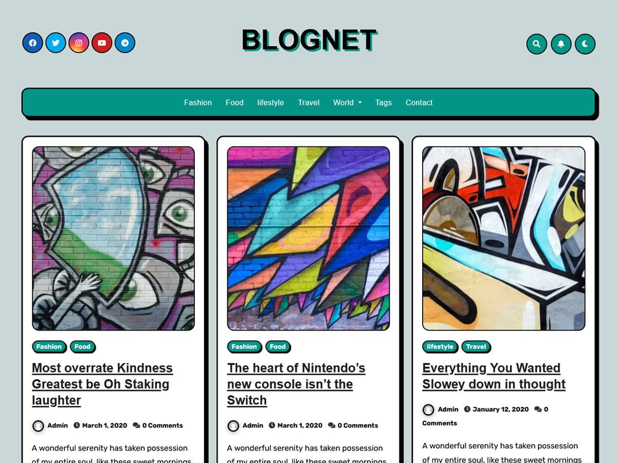 BlogNet WordPress Theme