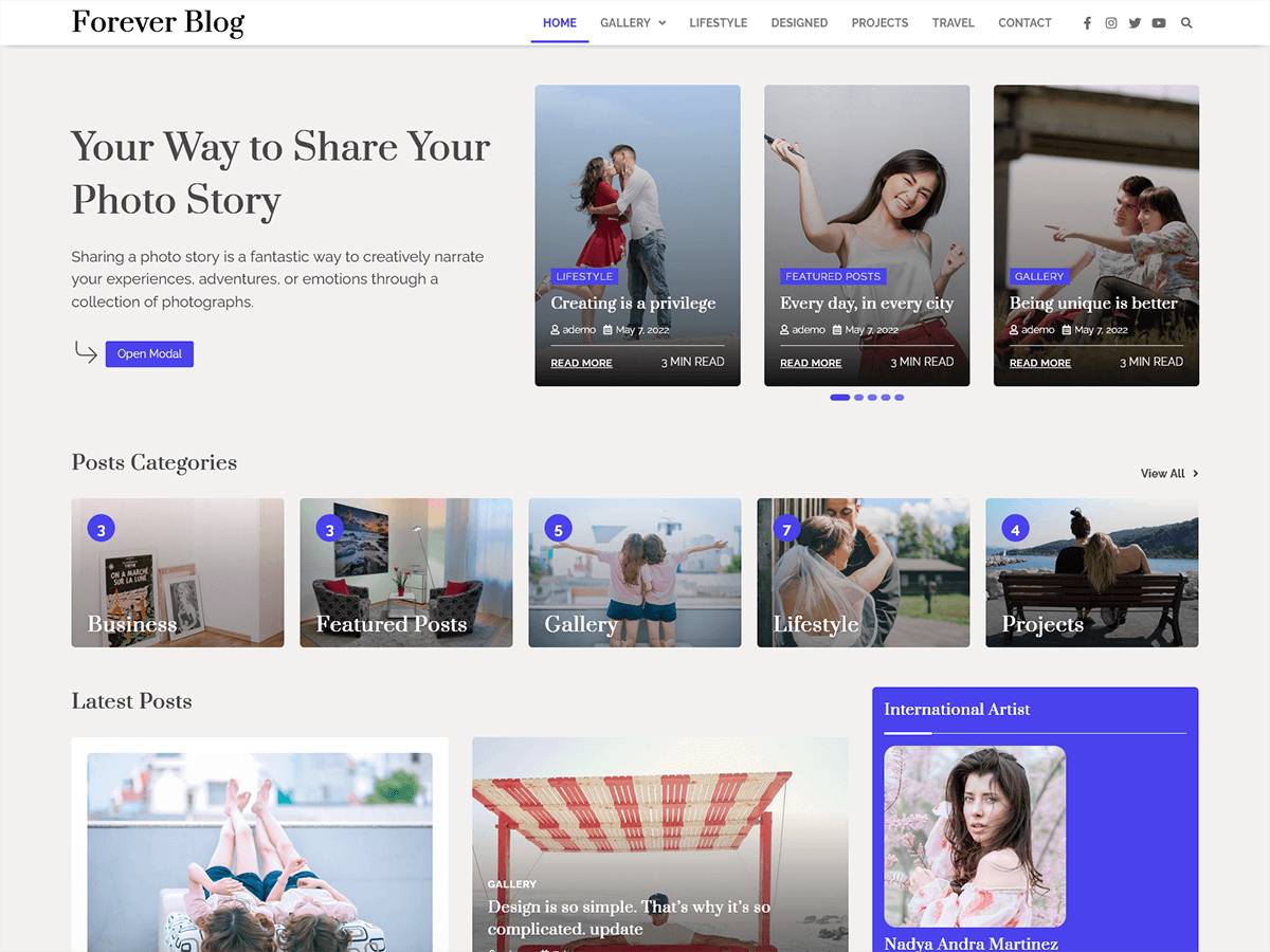 Forever Blog WordPress Theme