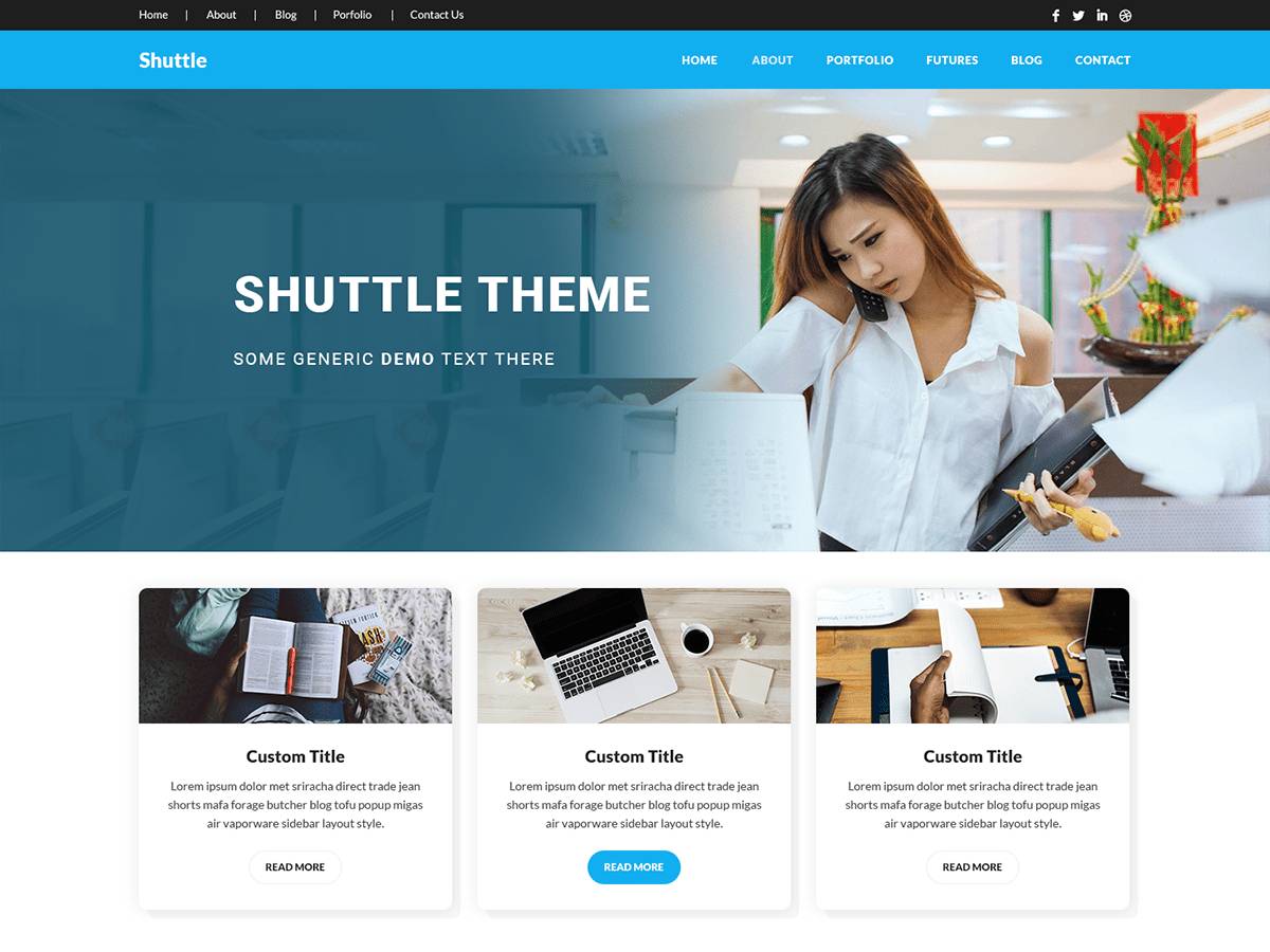 Shuttle Design WordPress Theme