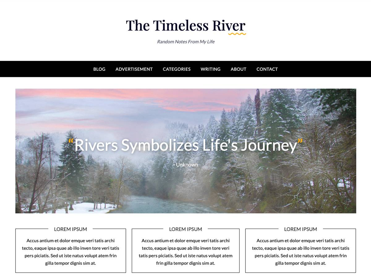 Timeless Minimal WordPress Theme
