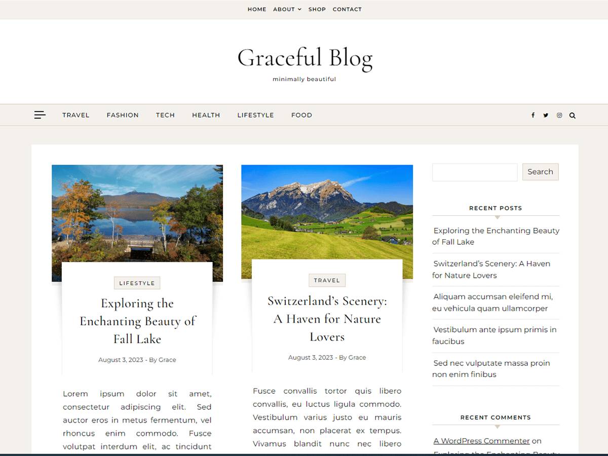 Graceful Blog WordPress Theme