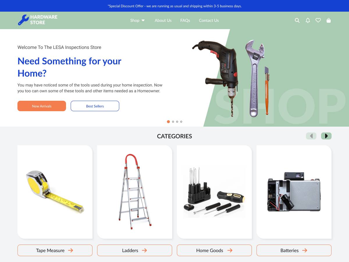 Hardware Store Hub WordPress Theme
