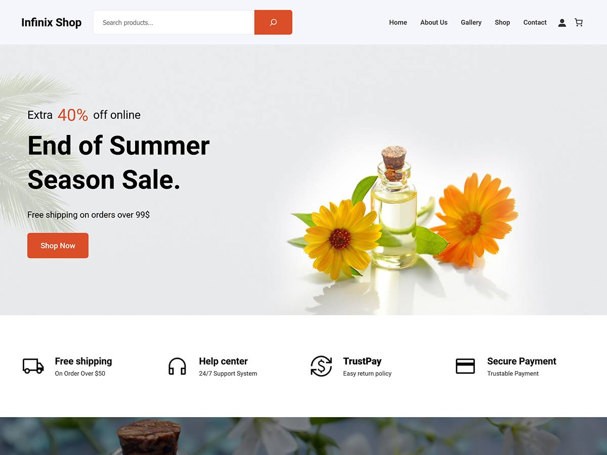 Infinix Shop WordPress Theme