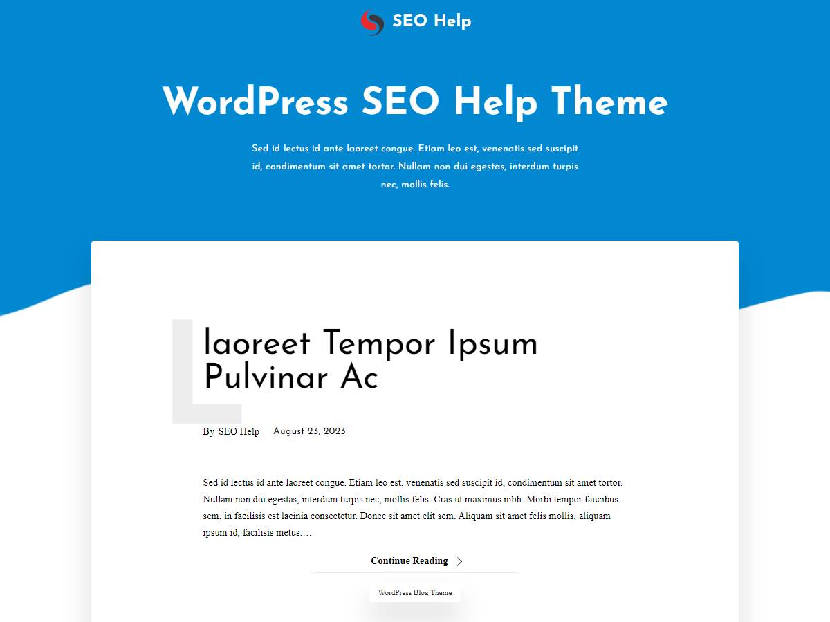 SEO Help WordPress Theme
