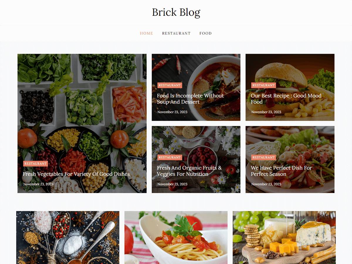 Brick Blog WordPress Theme