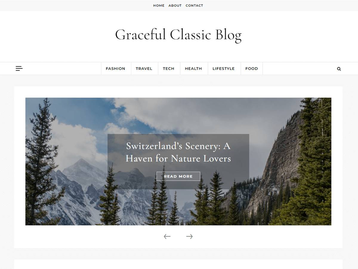 Graceful Classic Blog WordPress Theme