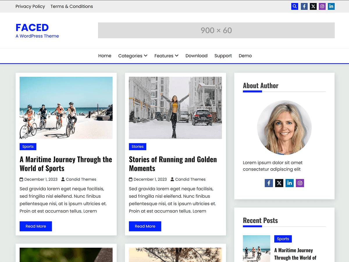Faced WordPress Theme