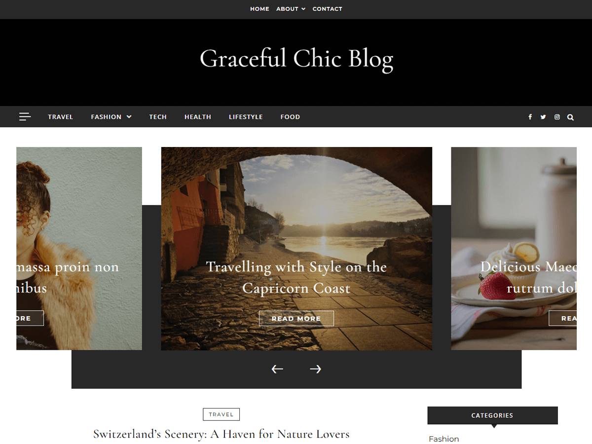 Graceful Chic Blog WordPress Theme