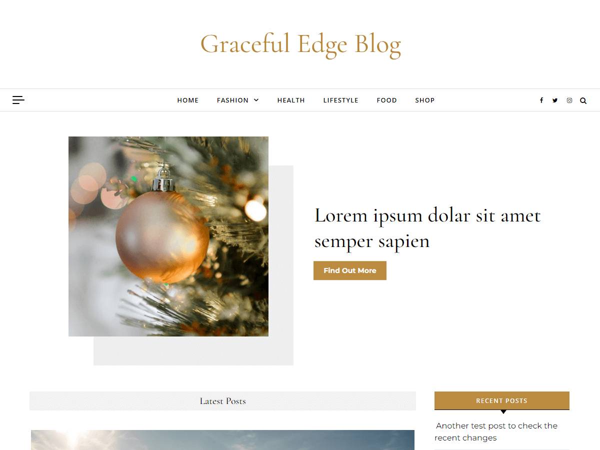 Graceful Edge Blog WordPress Theme