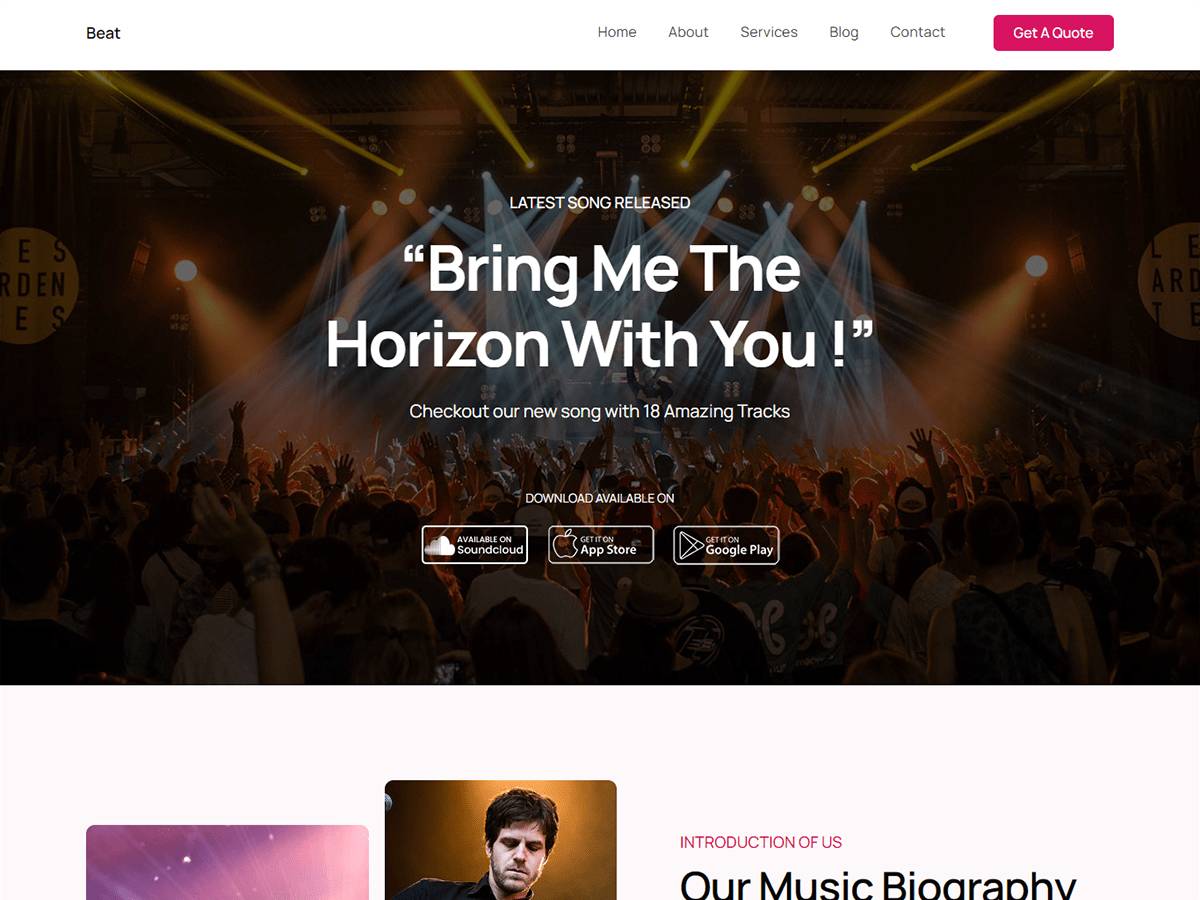 Kortez Beat WordPress Theme
