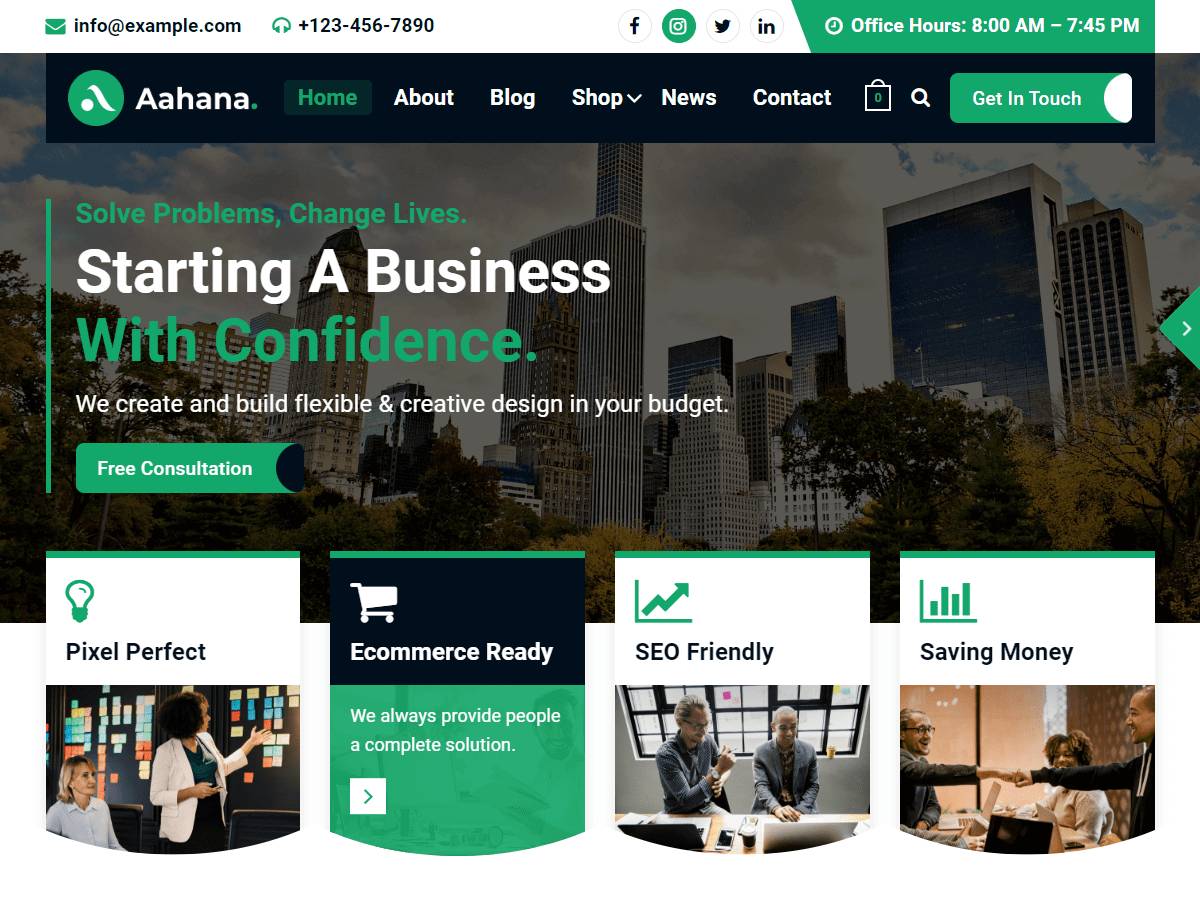 Aahana WordPress Theme