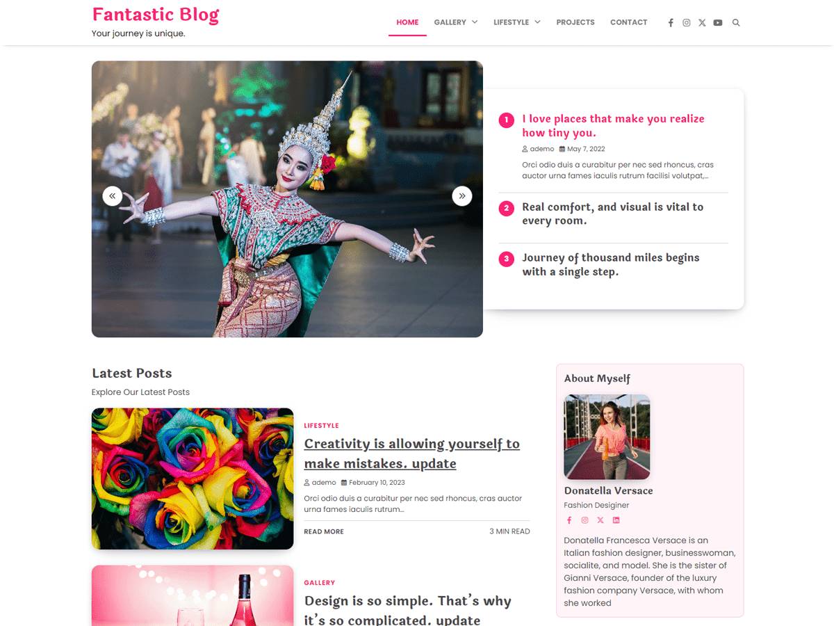 Fantastic Blog WordPress Theme