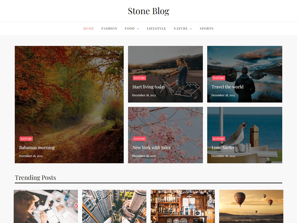 Stone Blog WordPress Theme