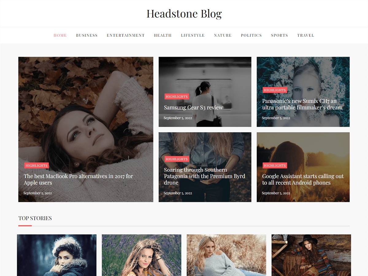 Headstone Blog WordPress Theme