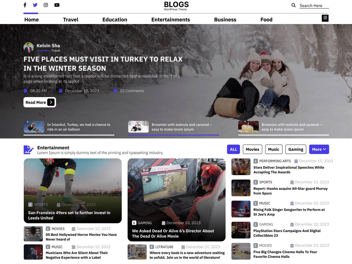 Stylish Blog WordPress Theme