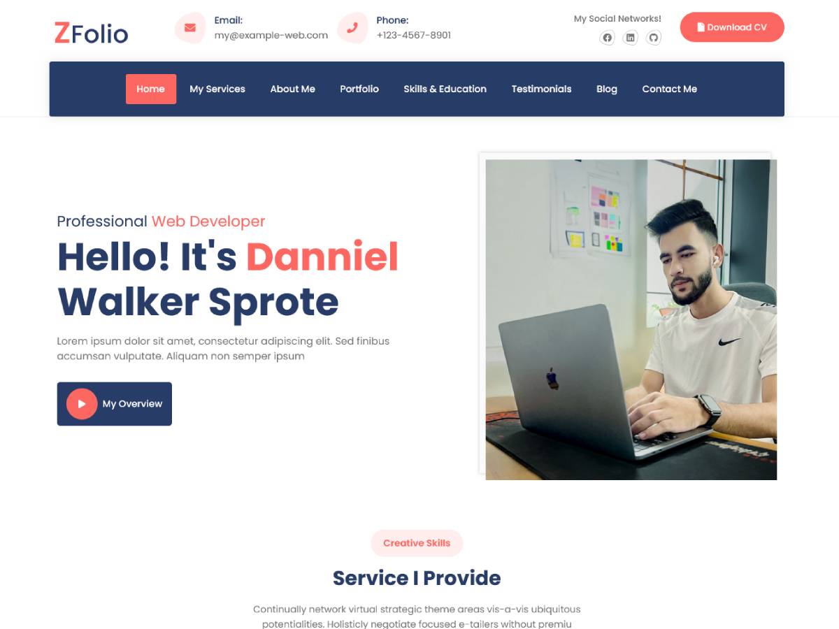 Zfolio WordPress Theme