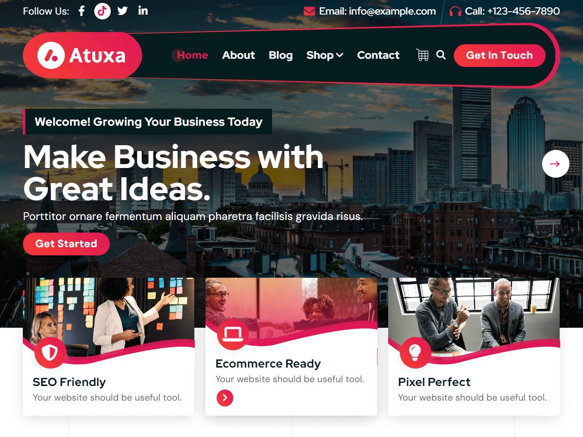 Atuxa – purpose WordPress Theme