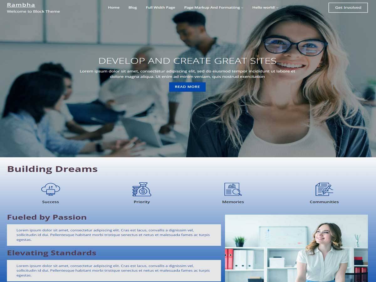 Rambha color design WordPress Theme