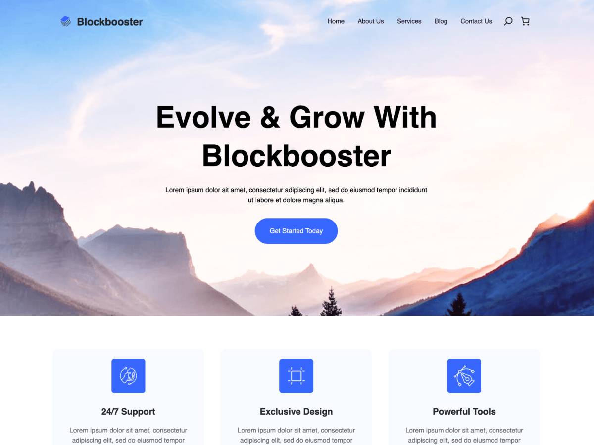 Blockbooster website fse WordPress Theme