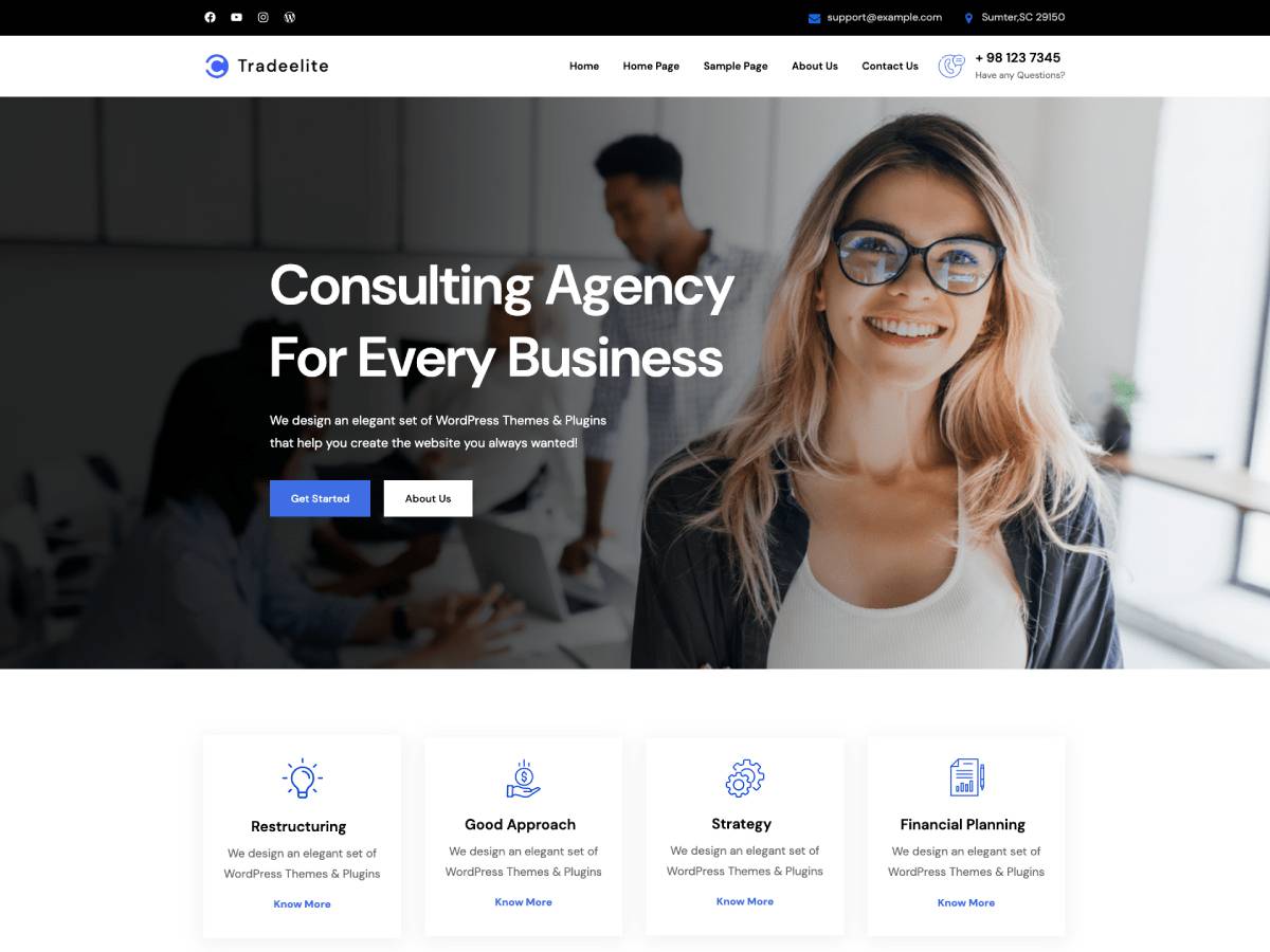 TradeElite business themes WordPress Theme