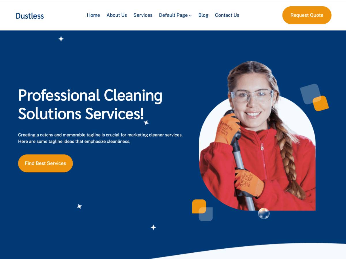 Dustless website meet WordPress Theme