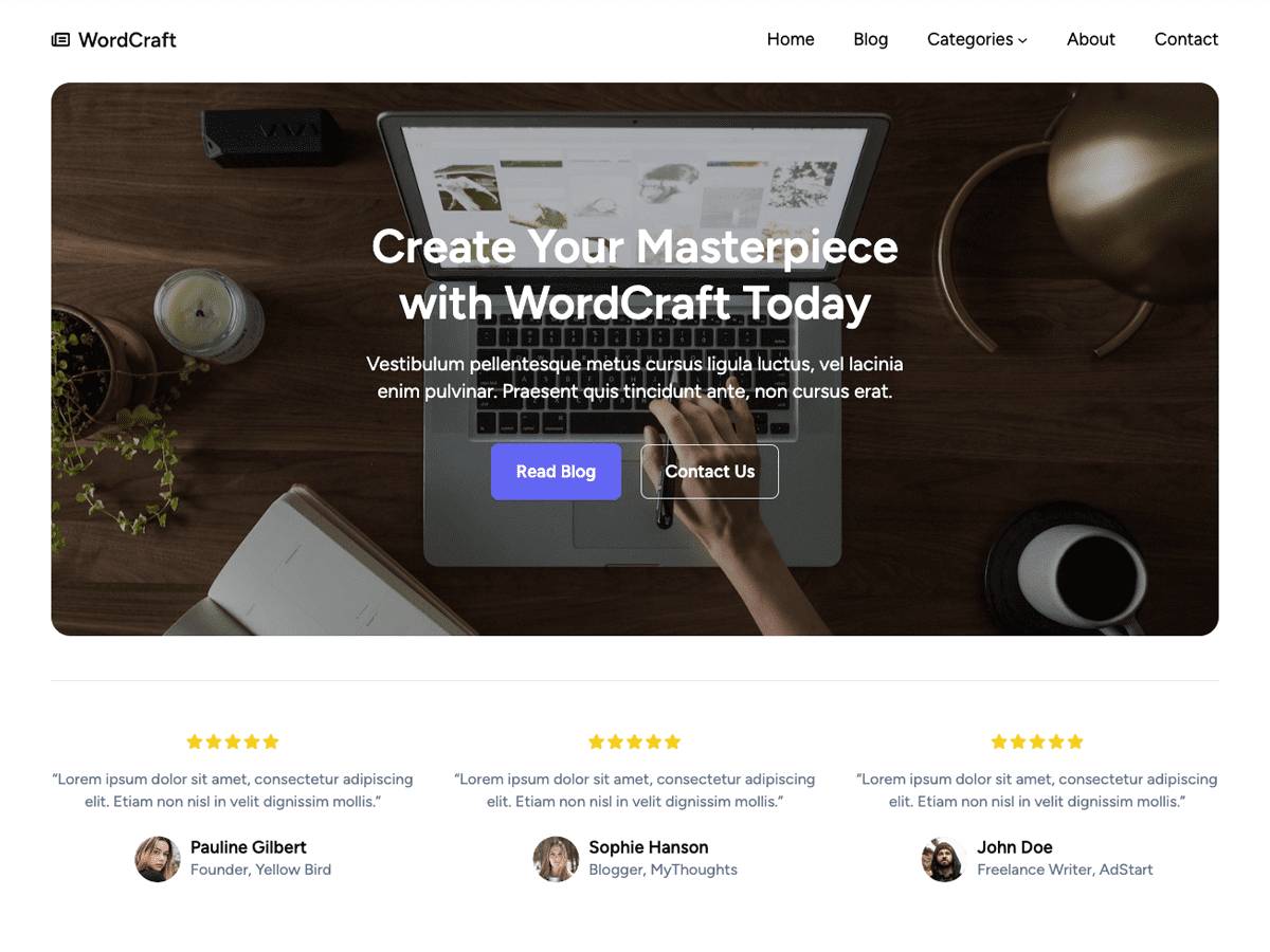 WordCraft X travel affiliate WordPress Theme