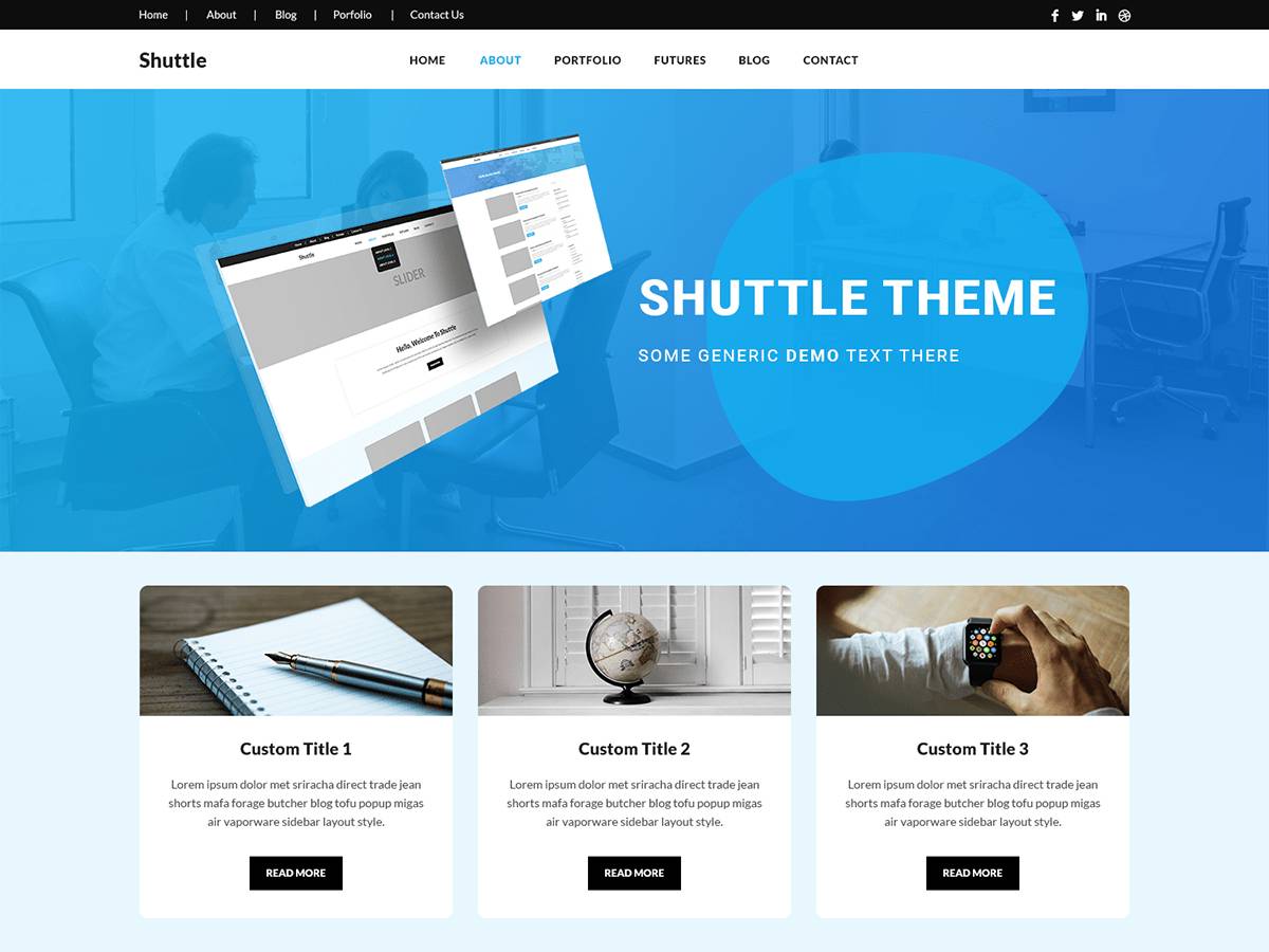 Shuttle Press business design WordPress Theme