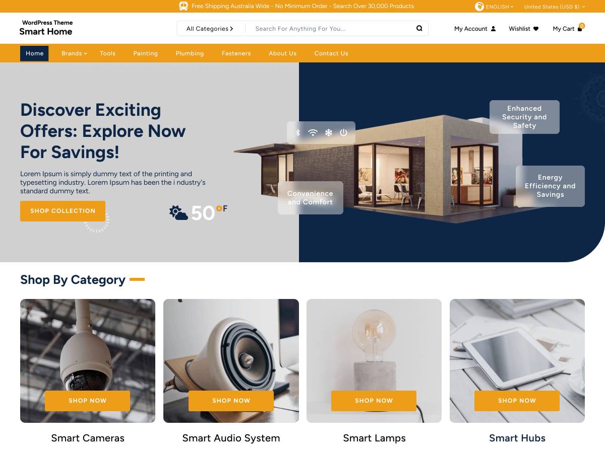 Smart Home Automation platform security WordPress Theme