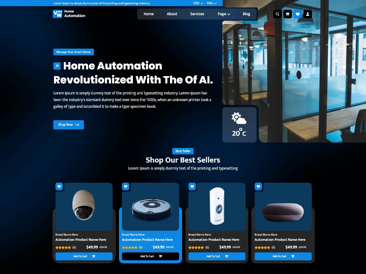 Free Commercial Automation Services WordPress Theme