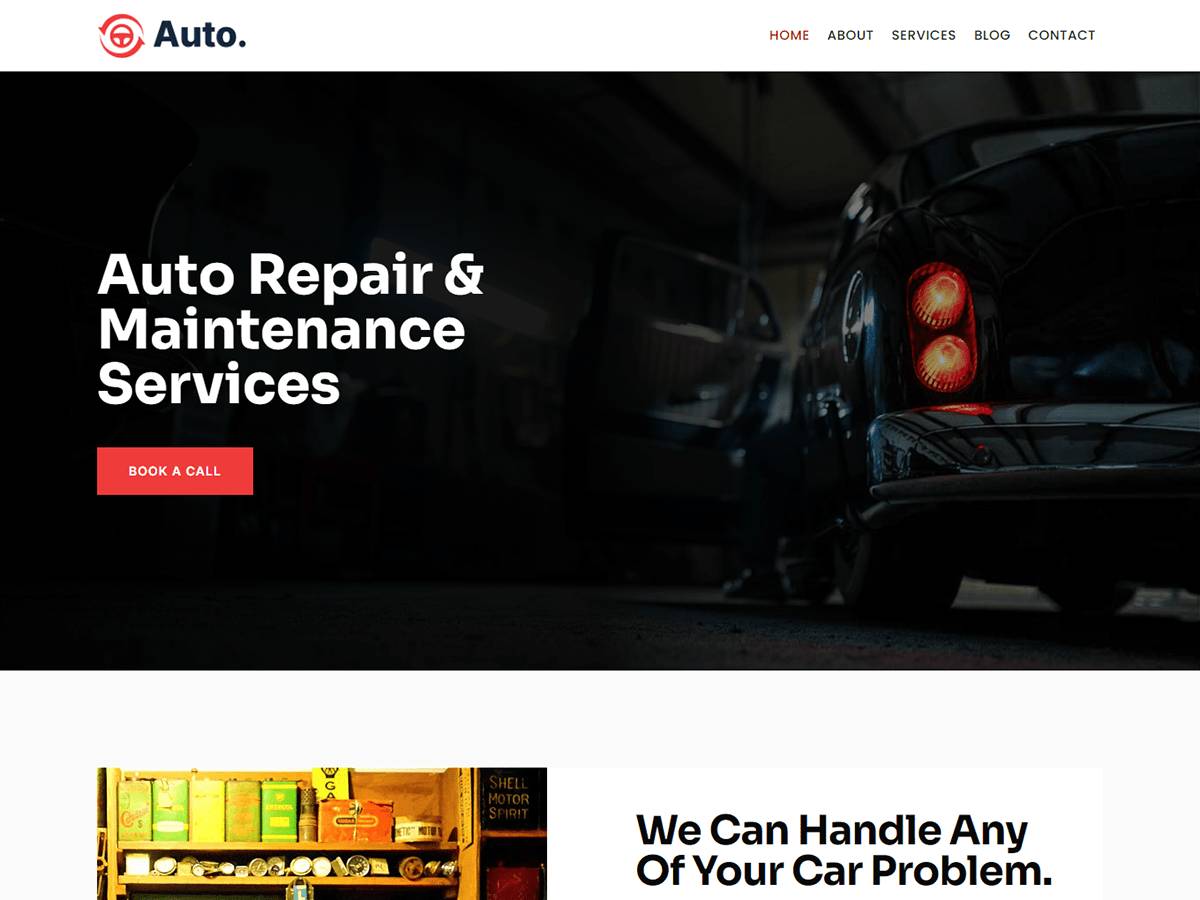 Free Kortez Auto WordPress Theme