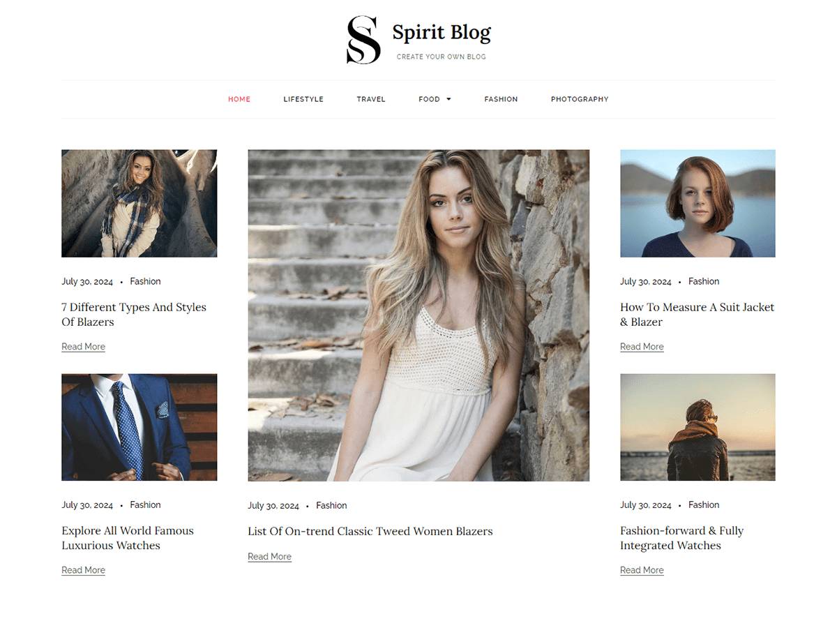 Free Spirit Blog WordPress Theme