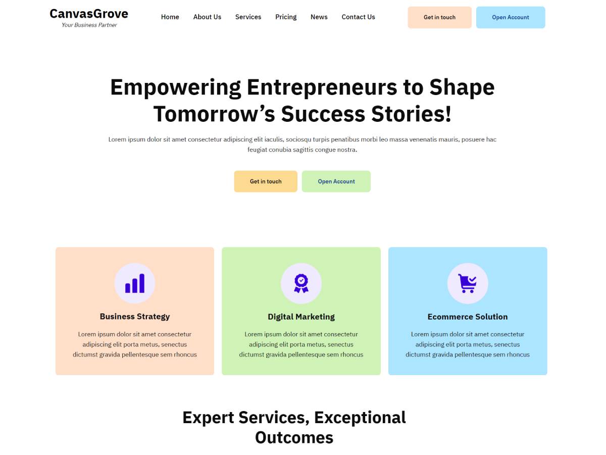 Free CanvasGrove WordPress Theme