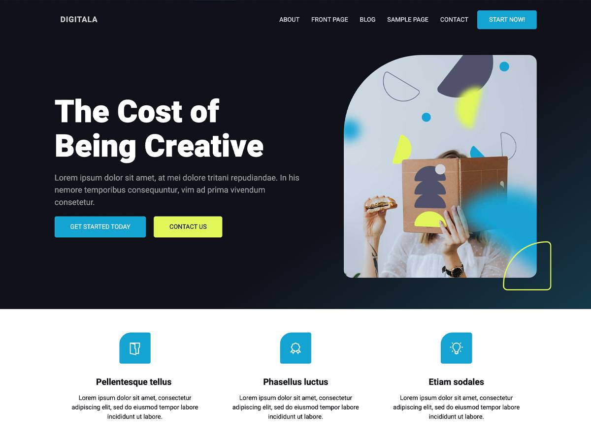 Free Digitala WordPress Theme
