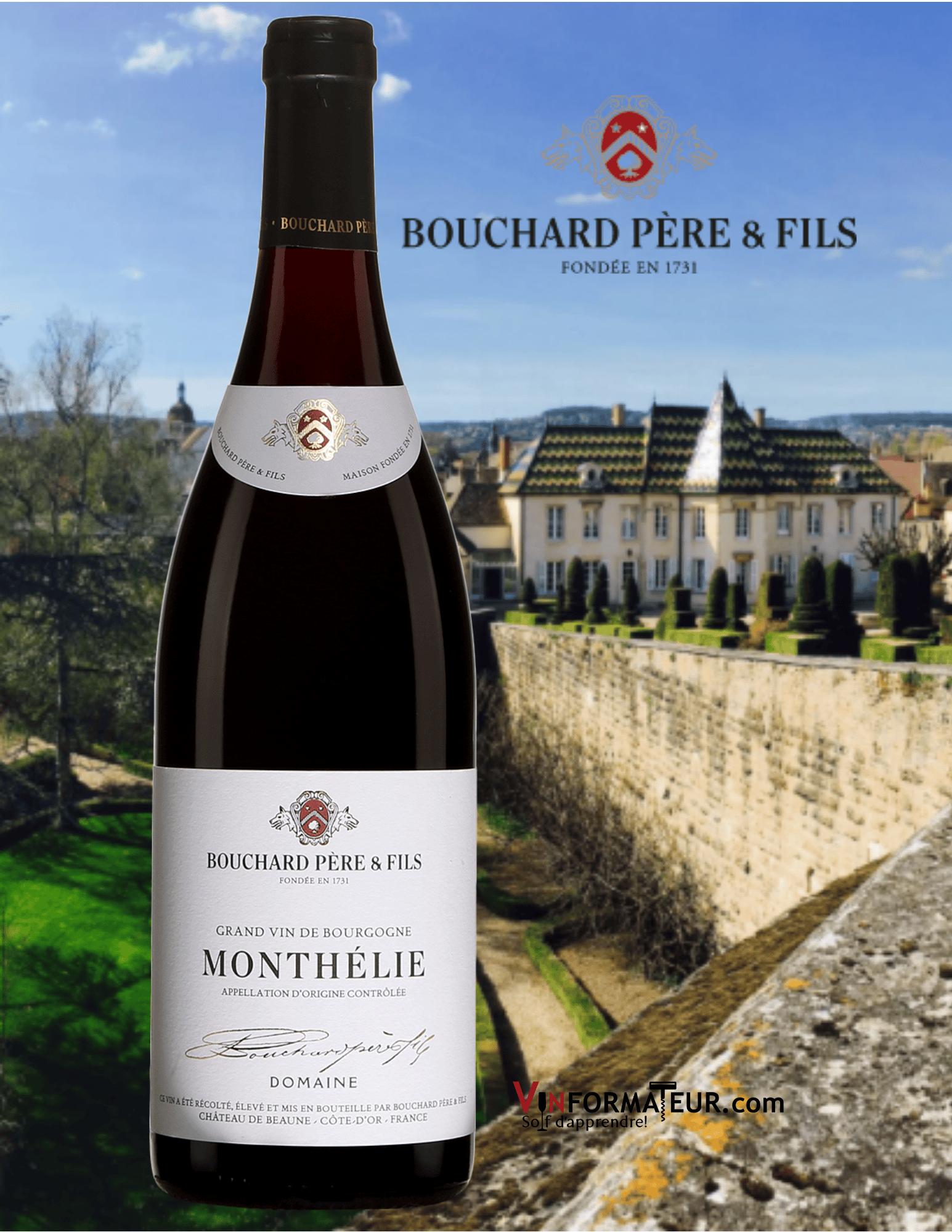 Très belle expression de l’appellation Monthélie en Côte de Beaune!!
